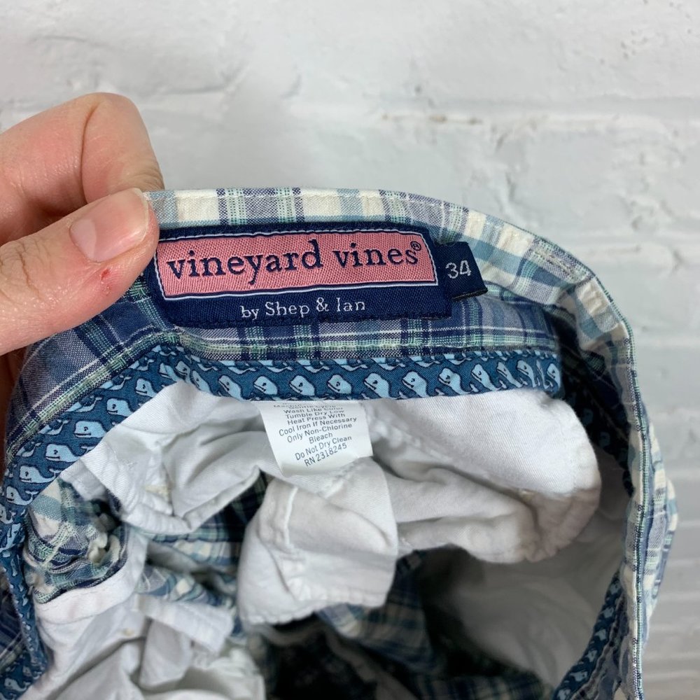 Vineyard Vines by Shep & Ian Plaid Club Shorts 34 - Picture 3 of 4